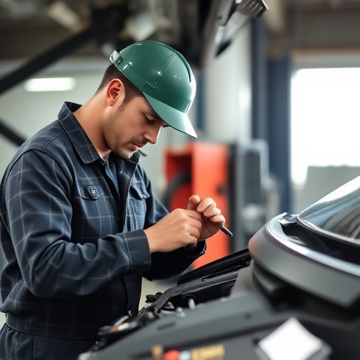 auto technician working