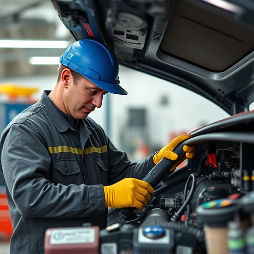 auto technician working