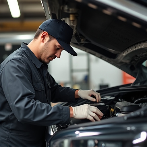 auto technician working