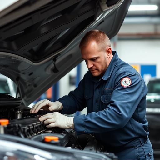 auto technician working
