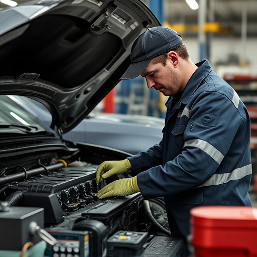 auto technician working