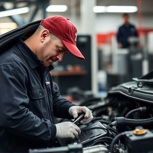 auto technician working
