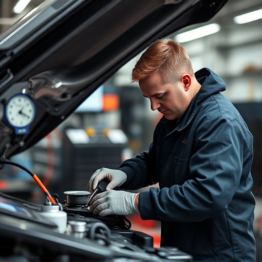 auto technician working