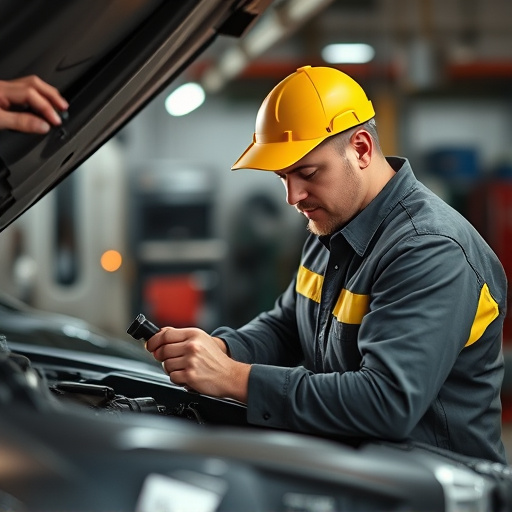 auto technician working