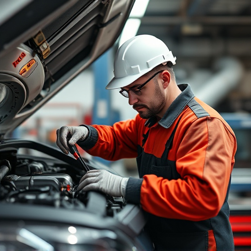 auto technician working
