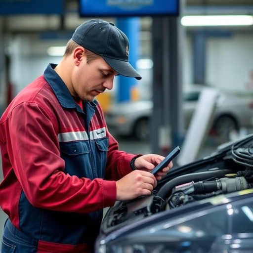 auto technician working