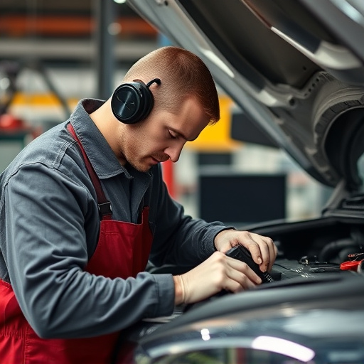 auto technician working