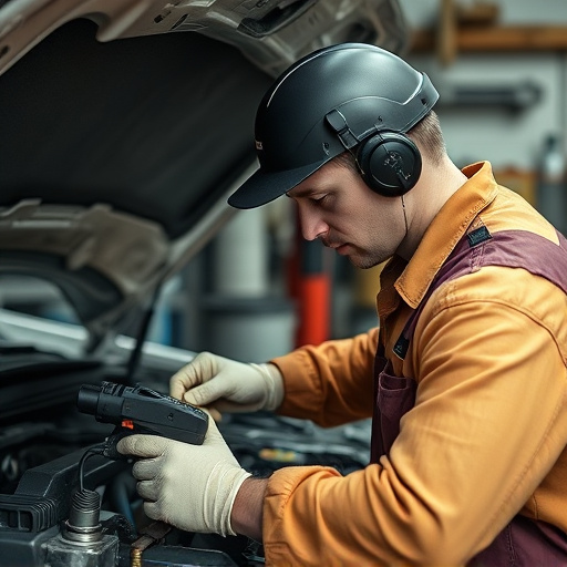 auto technician working
