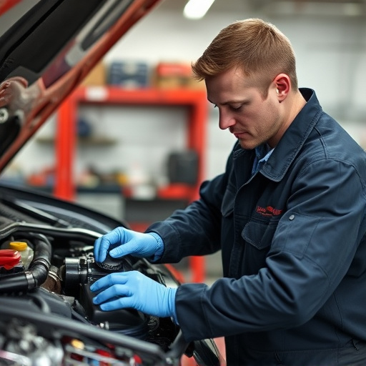 auto technician working