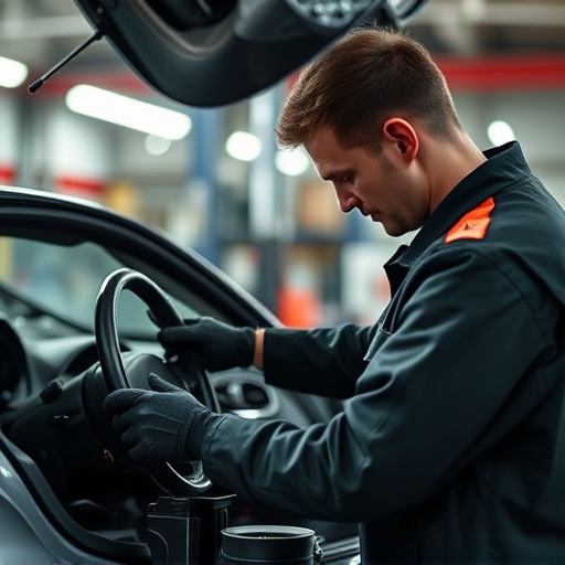 auto technician working