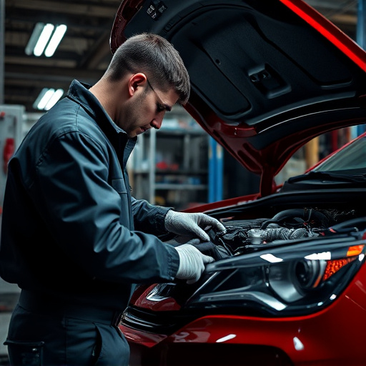 auto technician working