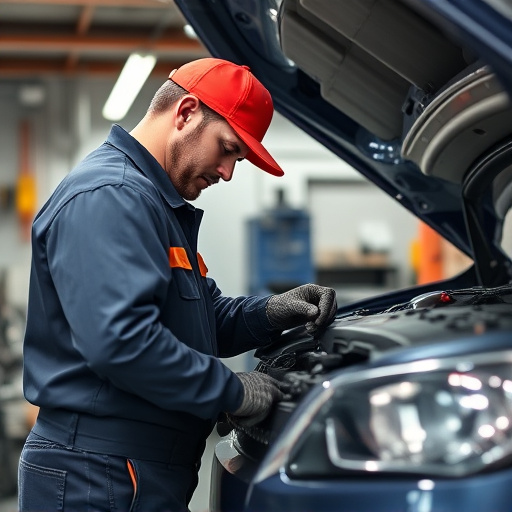 auto technician working