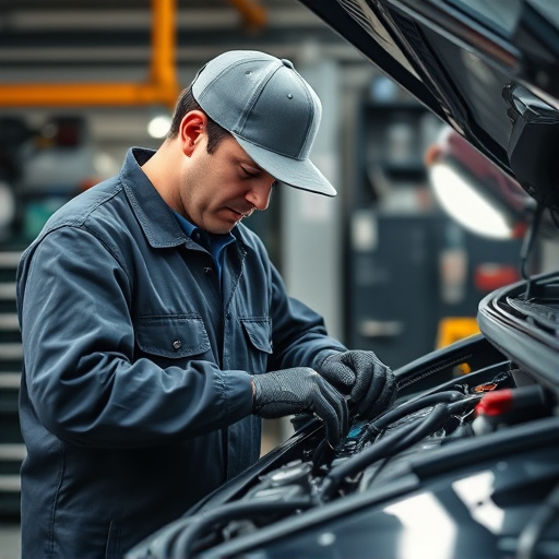 auto technician working