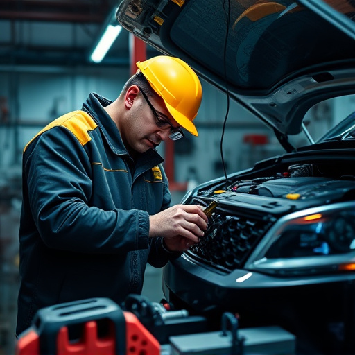 auto technician working