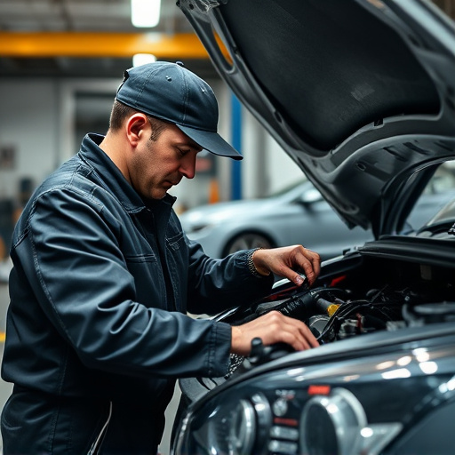 auto technician working