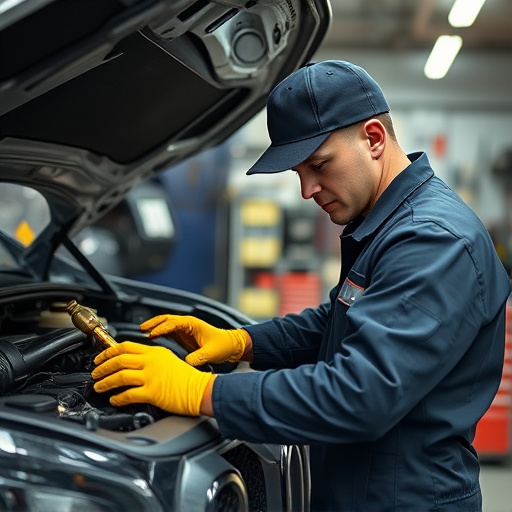 auto technician working