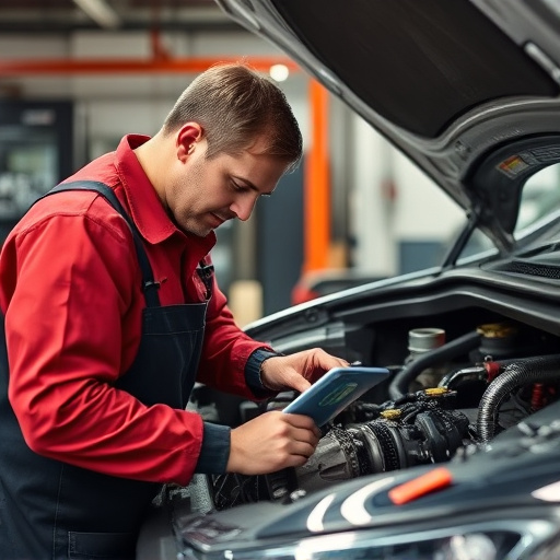 auto technician working