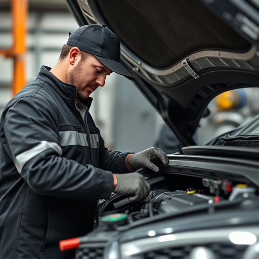 auto technician working