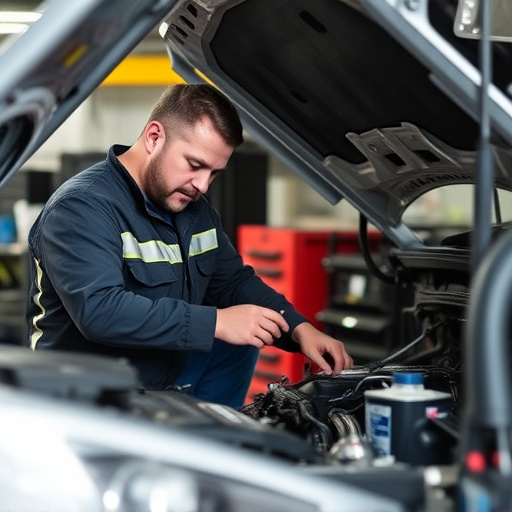 auto technician working