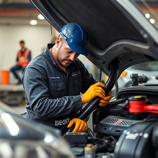 auto technician working