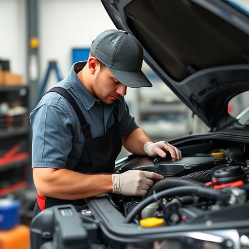 auto technician working