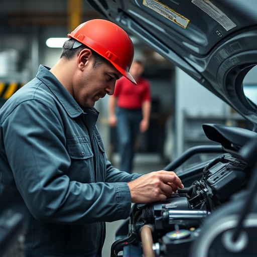 auto technician working