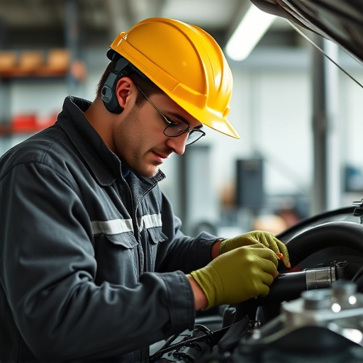 auto technician working