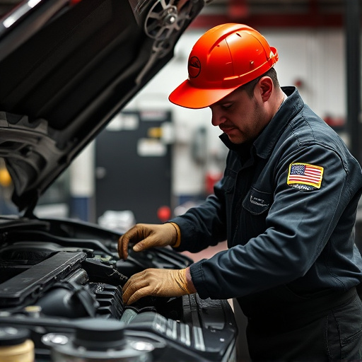 auto technician working