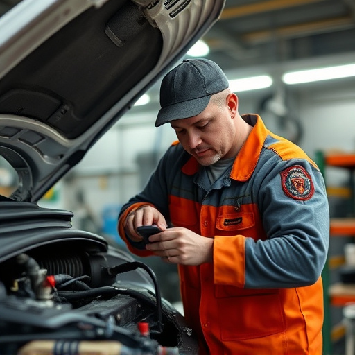 auto technician working