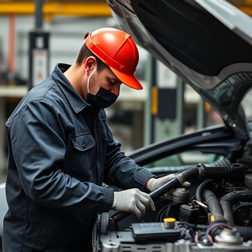 auto technician working
