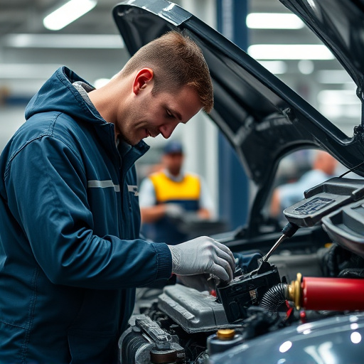 auto technician working