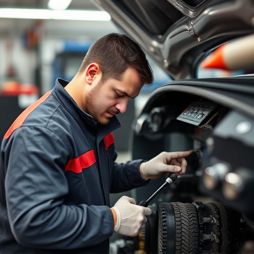 auto technician working