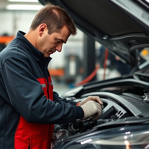 auto technician working
