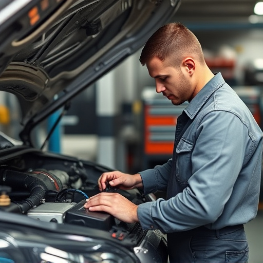 auto technician working