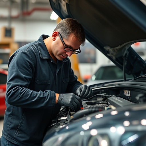 auto technician working