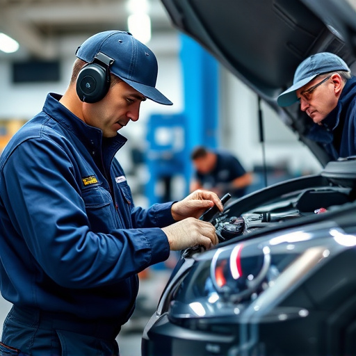 auto technician working