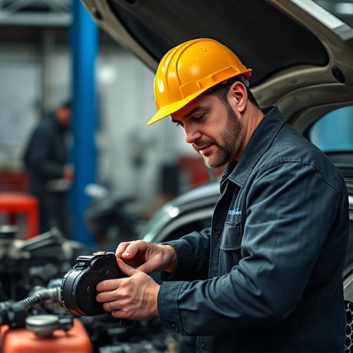 auto technician working
