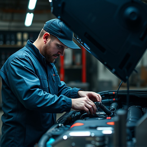 auto technician working