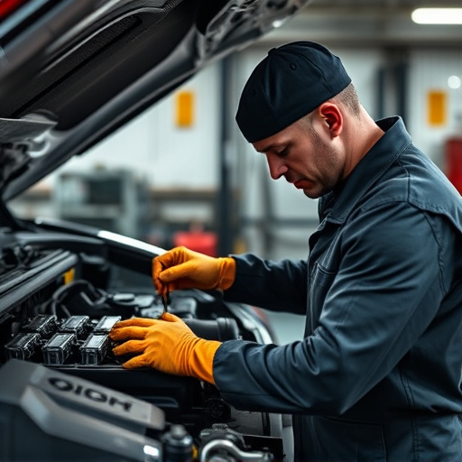 auto technician working