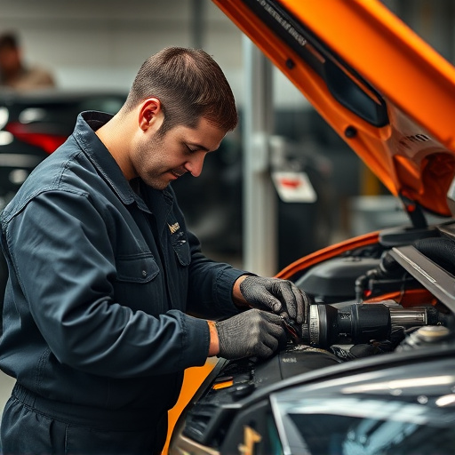 auto technician working