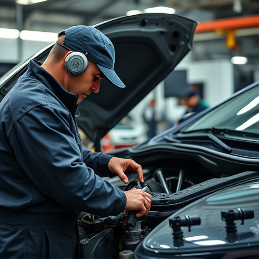 auto technician working