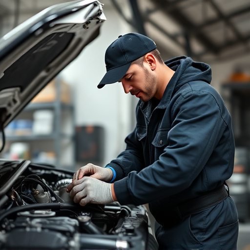 auto technician working