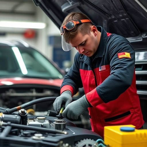 auto technician working