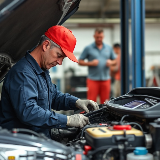 auto technician working