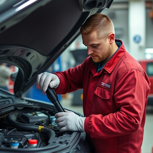 auto technician working