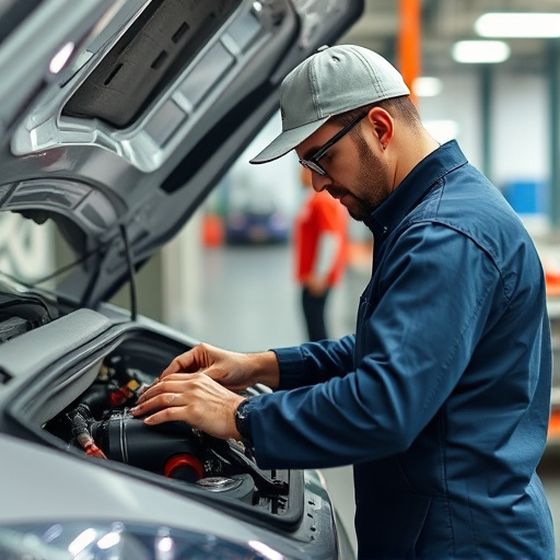 auto technician working
