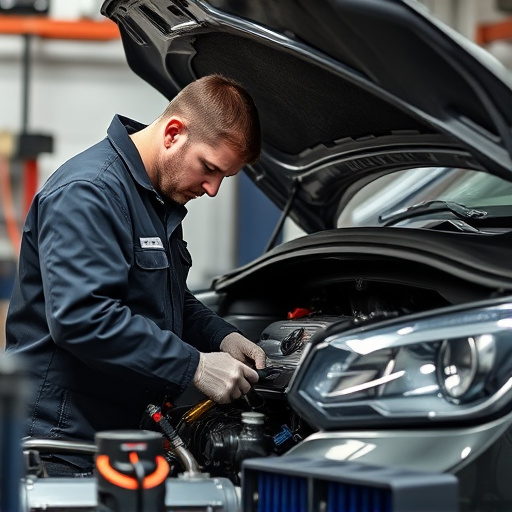 auto technician working