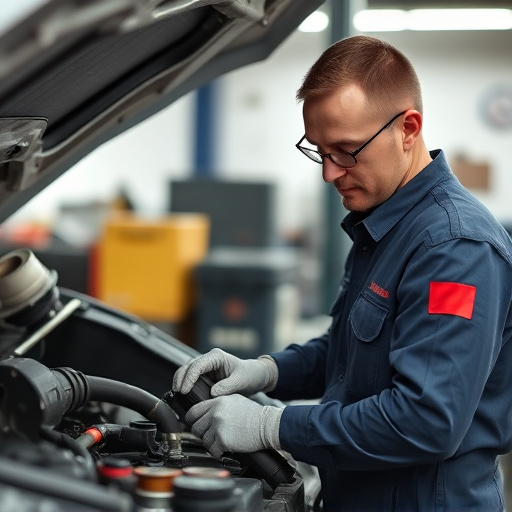 auto technician working