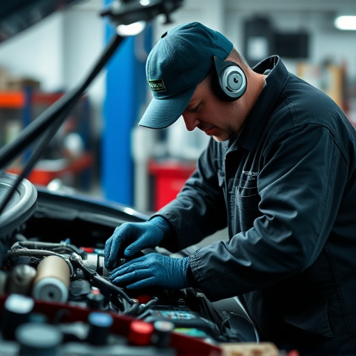auto technician working