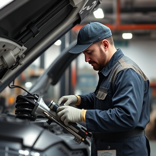 auto technician working